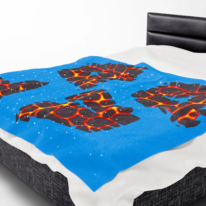 Lava Velveteen Plush Blanket - Cozy Kids Throw & Fun Home Decor Gift - RizQ Life 