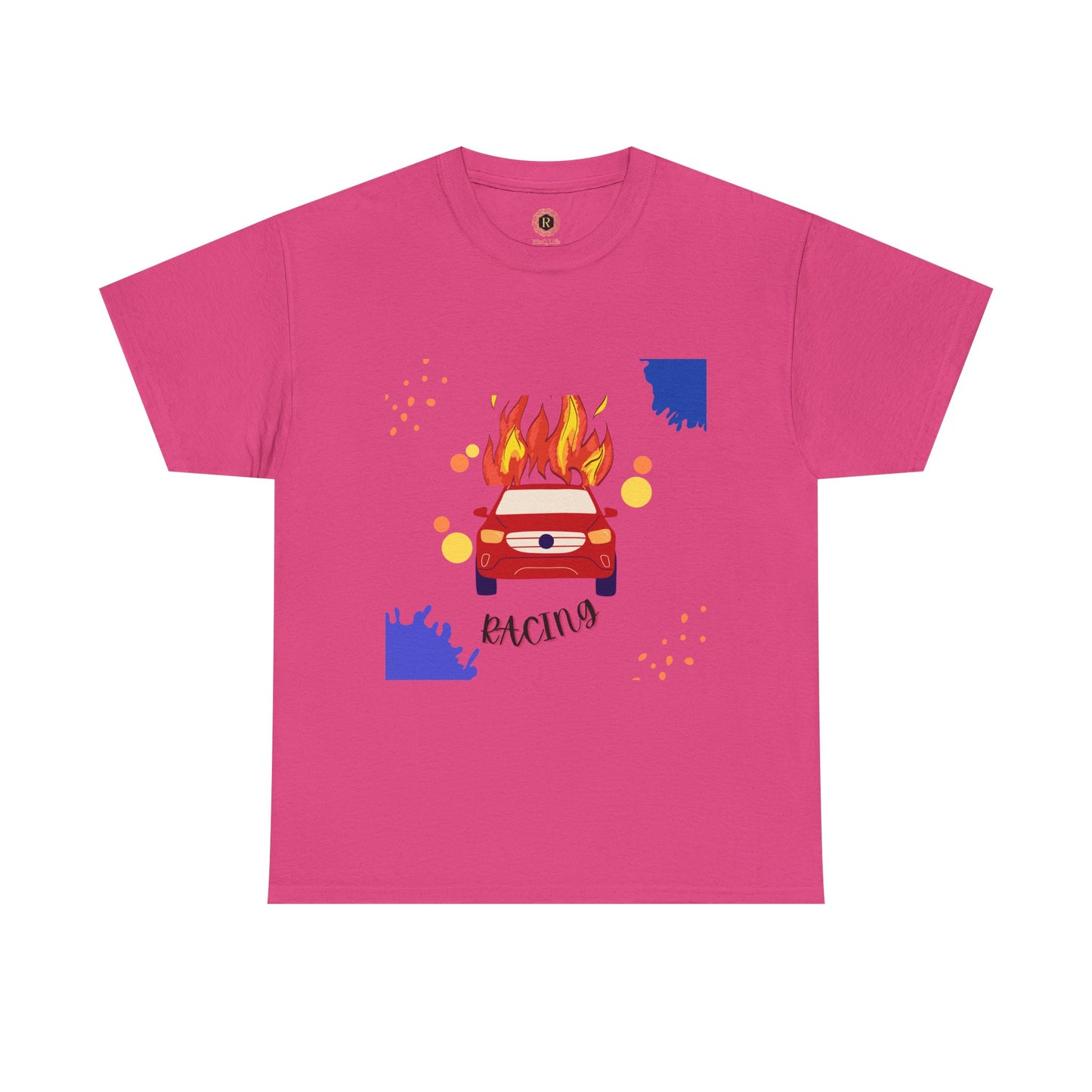 Unisex Racing Graphic T-Shirt – Heavy Cotton Car Racing Tee for Men & Women, Casual Motorsport Fan Shirt, Short Sleeve Top, Sizes S-5XL