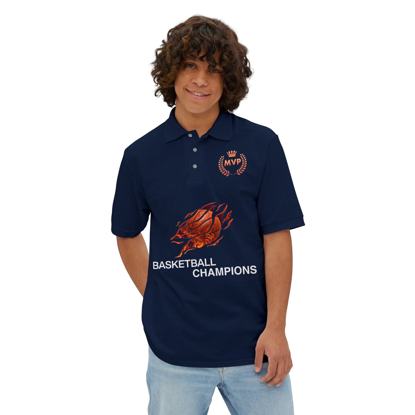 Basketball Pique Polo T- shirt
