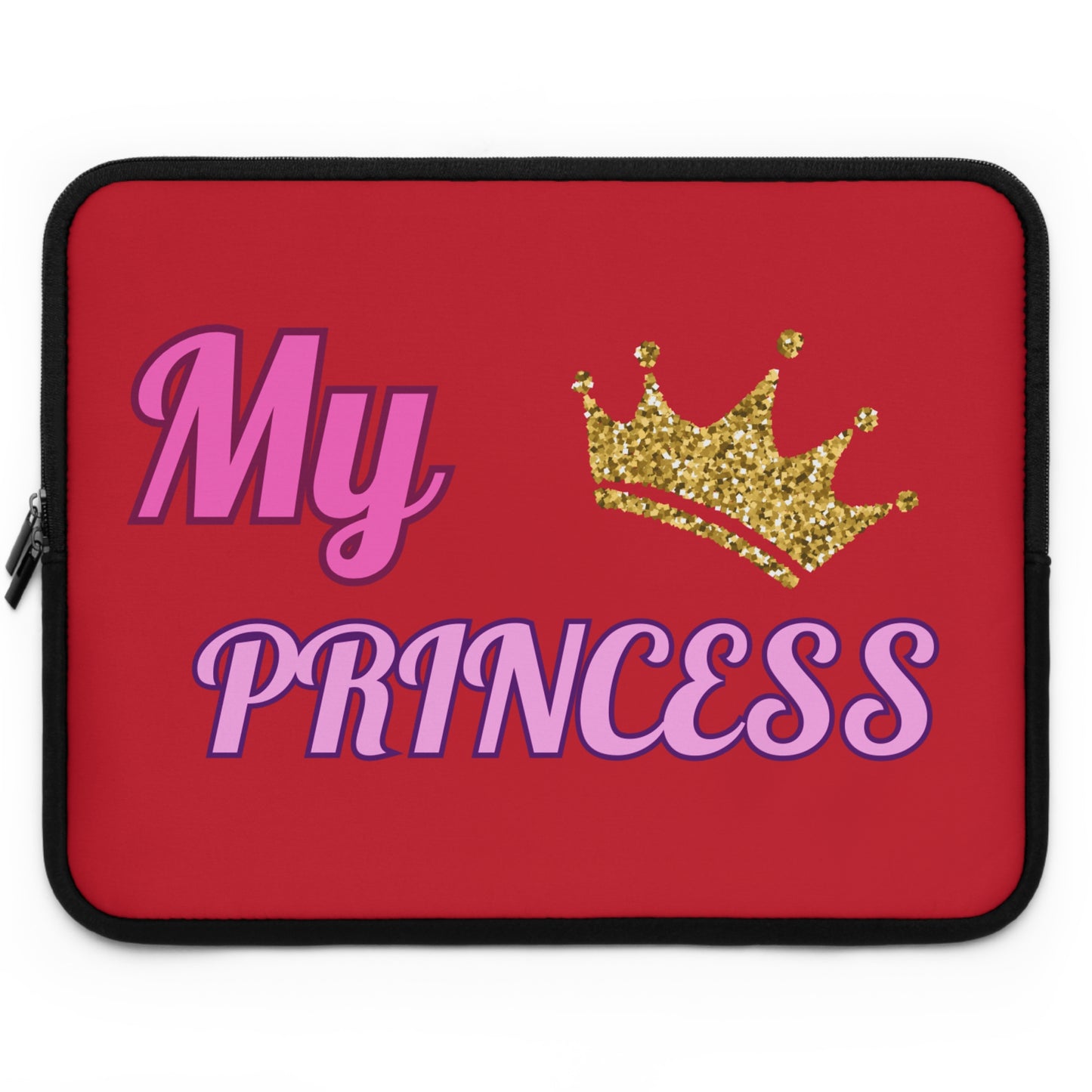 My Princess Laptop Sleeve — Glitter Crown Protective Sleeve for Girls