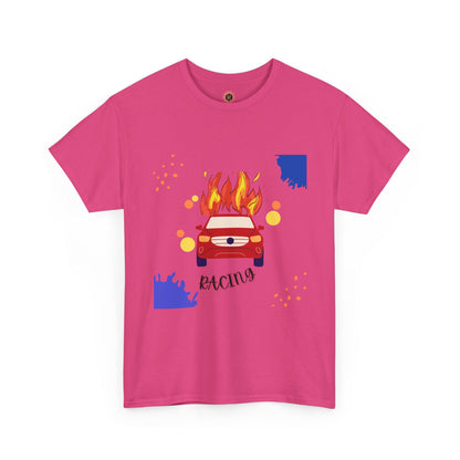 Unisex Racing Graphic T-Shirt – Heavy Cotton Car Racing Tee for Men & Women, Casual Motorsport Fan Shirt, Short Sleeve Top, Sizes S-5XL