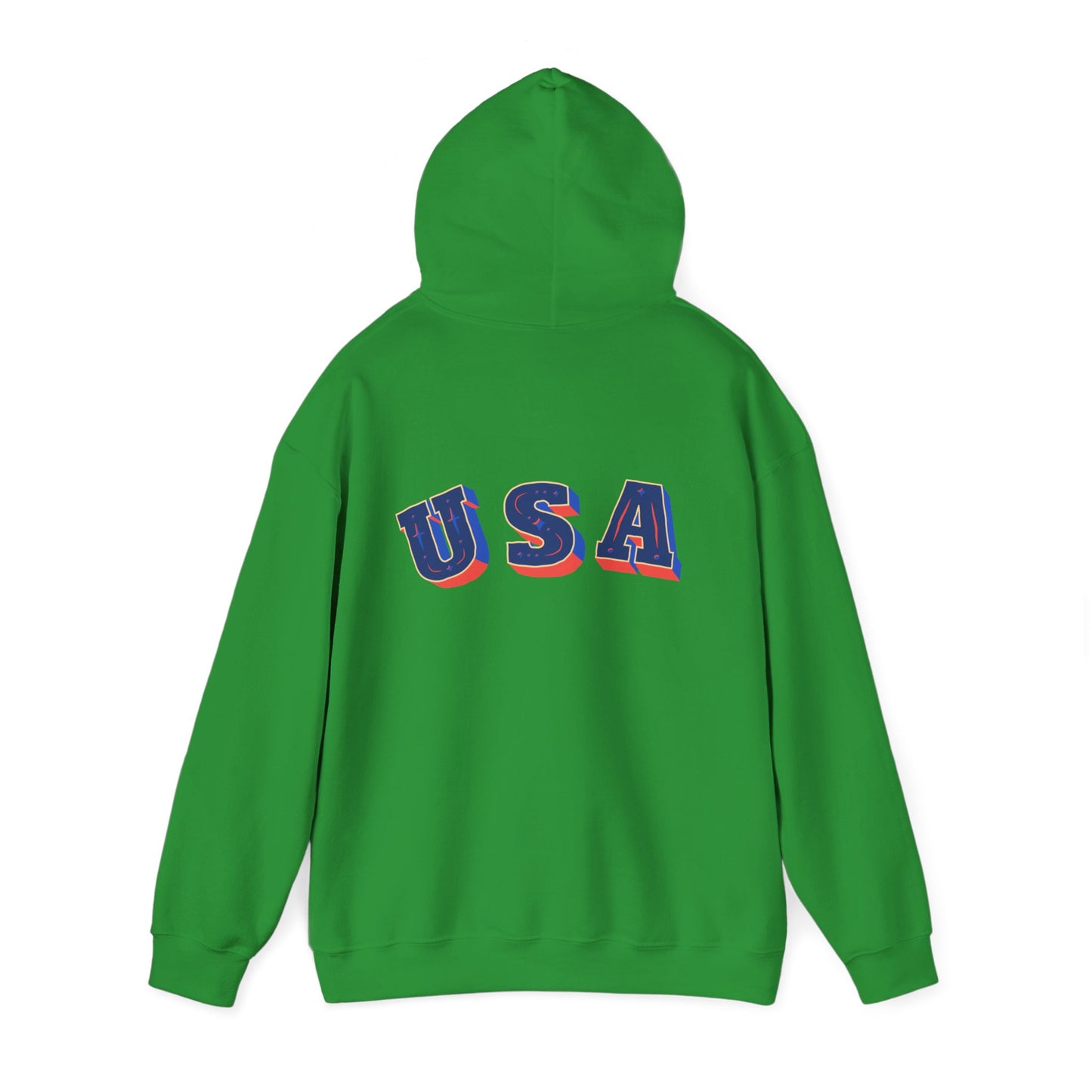Men's Patriotic Hoodie - Double American Flag Graphic