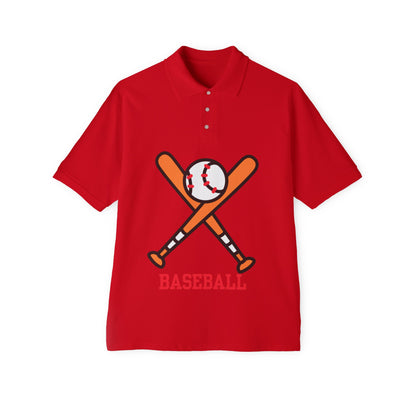 Men's Polo Tee - Baseball Piqué Polo