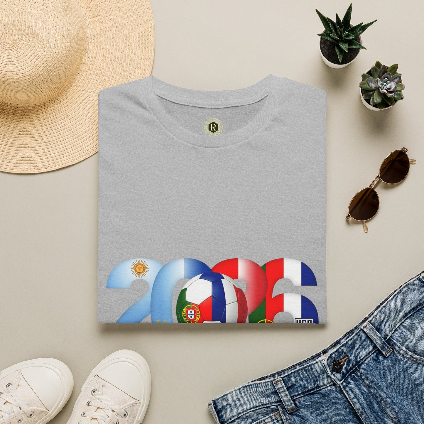 2026 Soccer Unisex Shirt | POR ARG FRA USA Football Tee