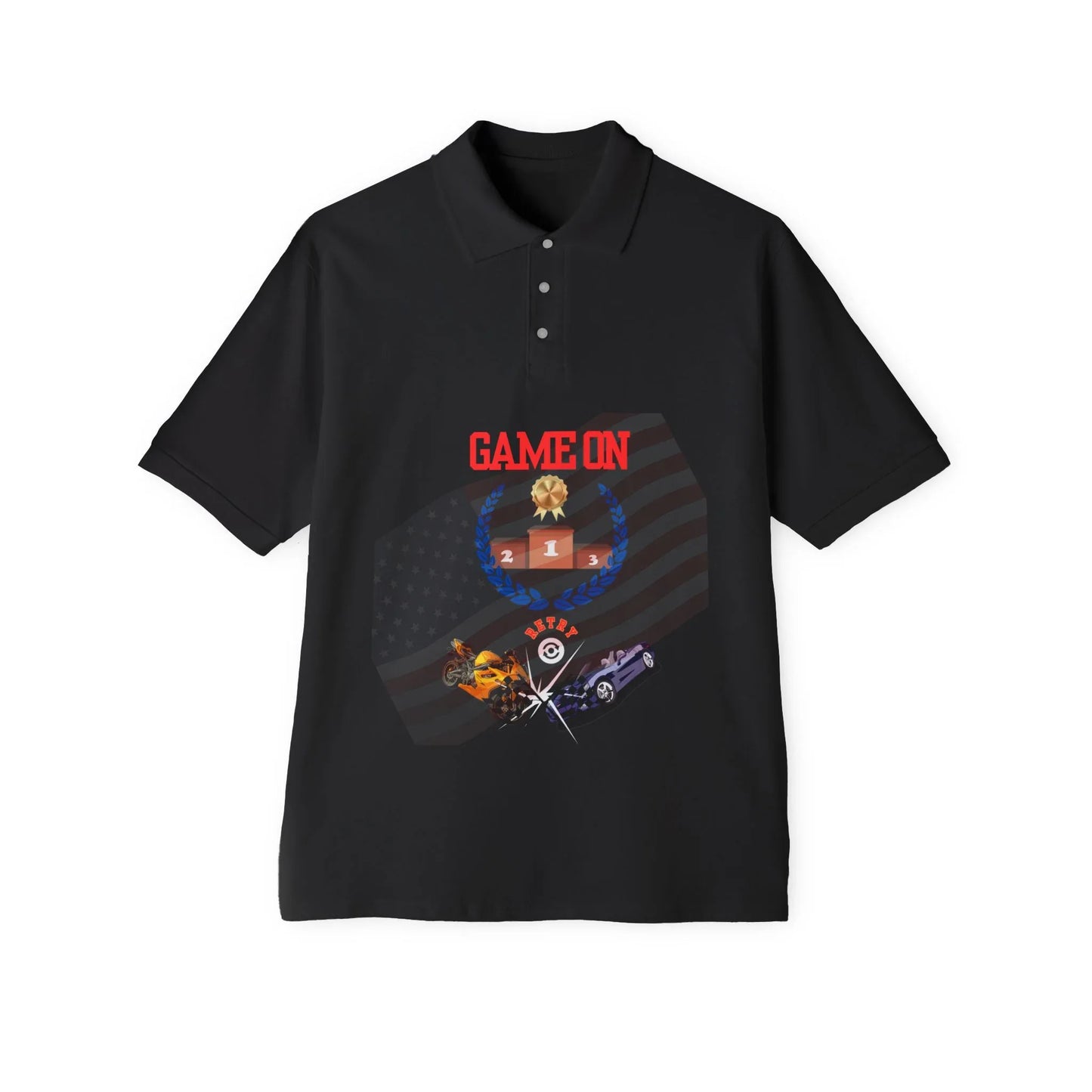 Men's Game Piqué Polo - Casual Sportswear Tee for Active Lifestyle - RizQ Life 