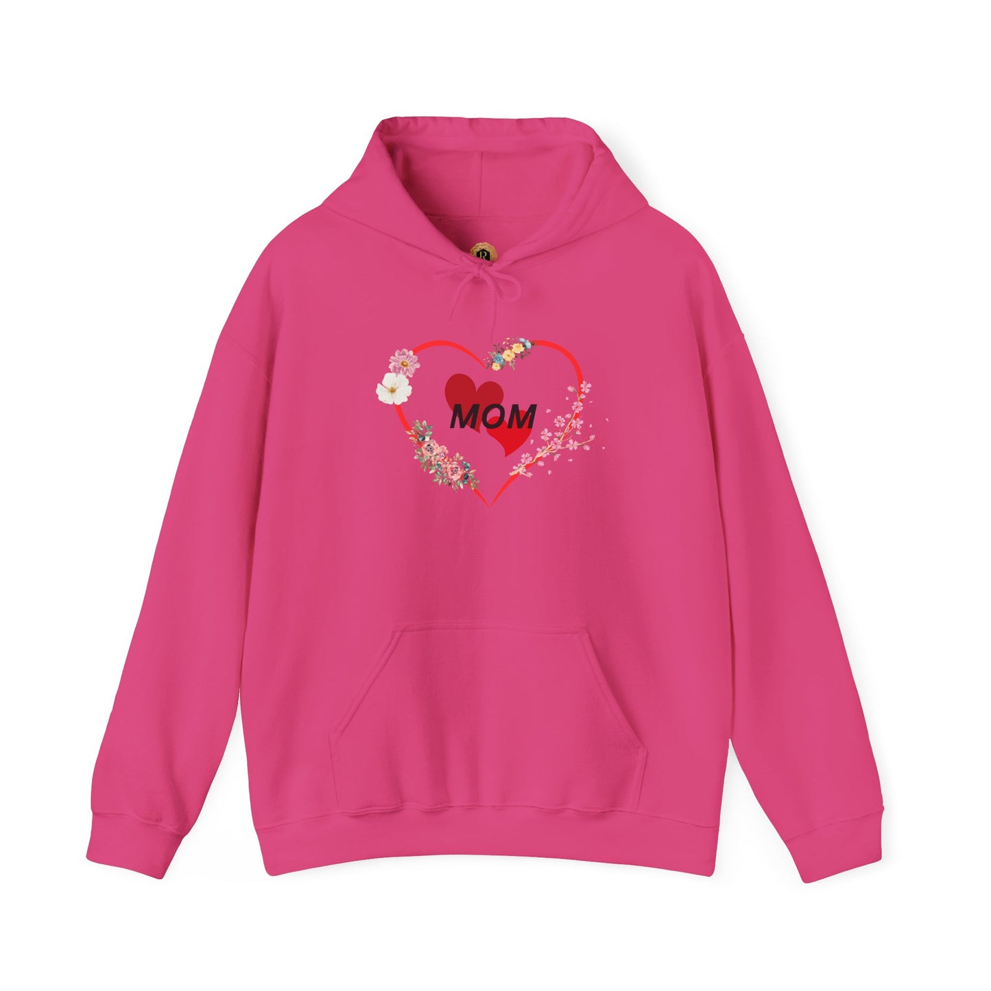 Mom Love Hoodie - Floral Heart Design - Perfect Gift for Mother's Day