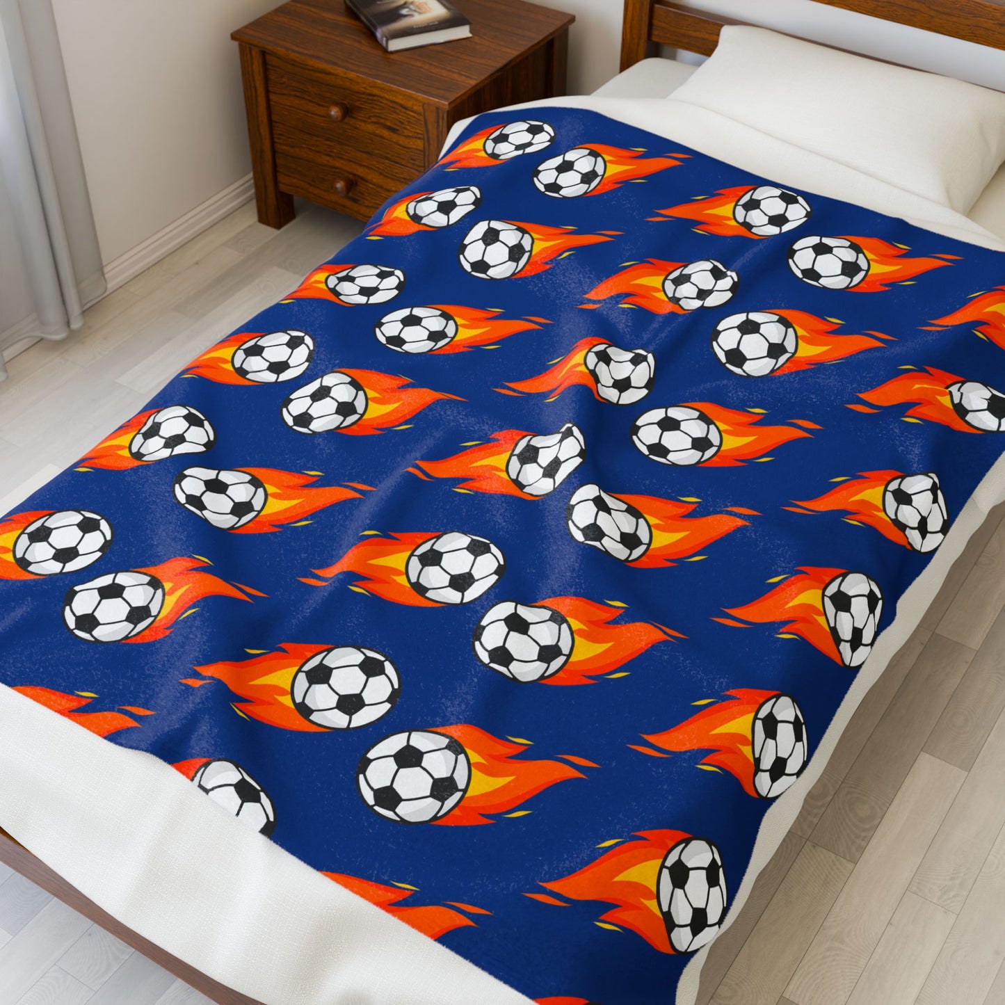 Soccer-Themed Velveteen Plush Blanket, Cozy Blanket for Soccer Fans, Sports Blanket, Gift for Kids, Soft Throw Blanket for Home and [...]