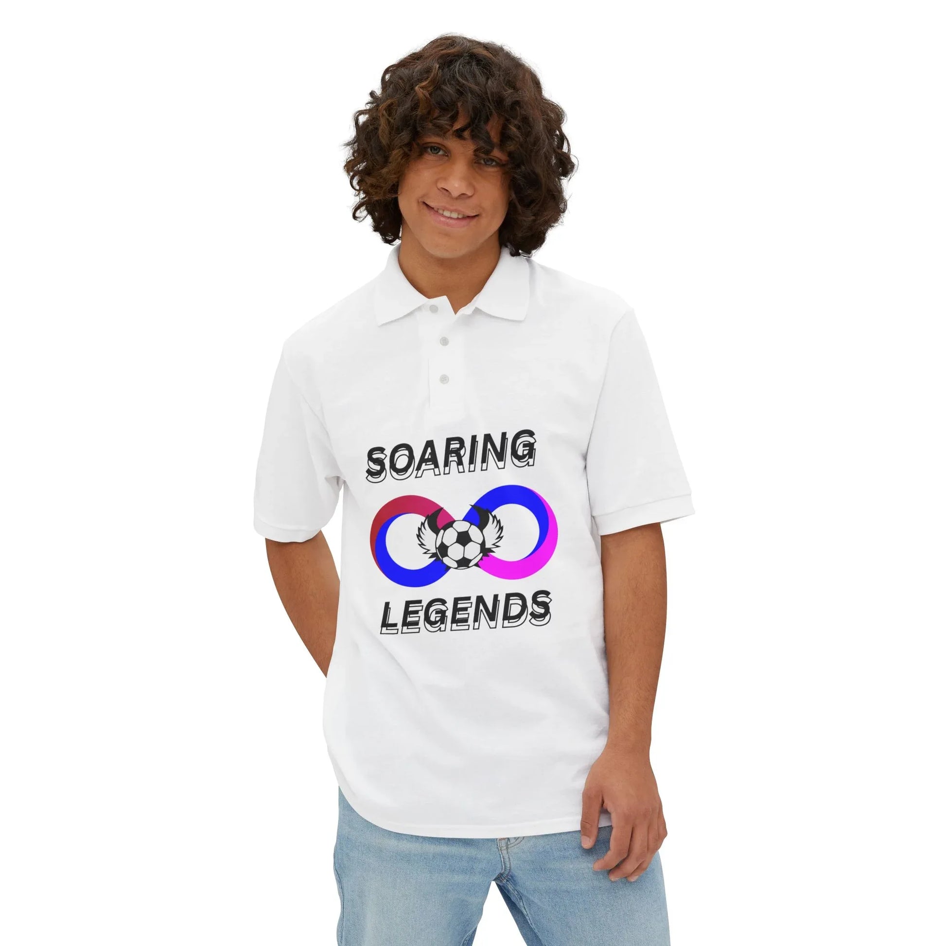 Men's Piqué Polo - Soaring Legends Soccer Shirt - RizQ Life 