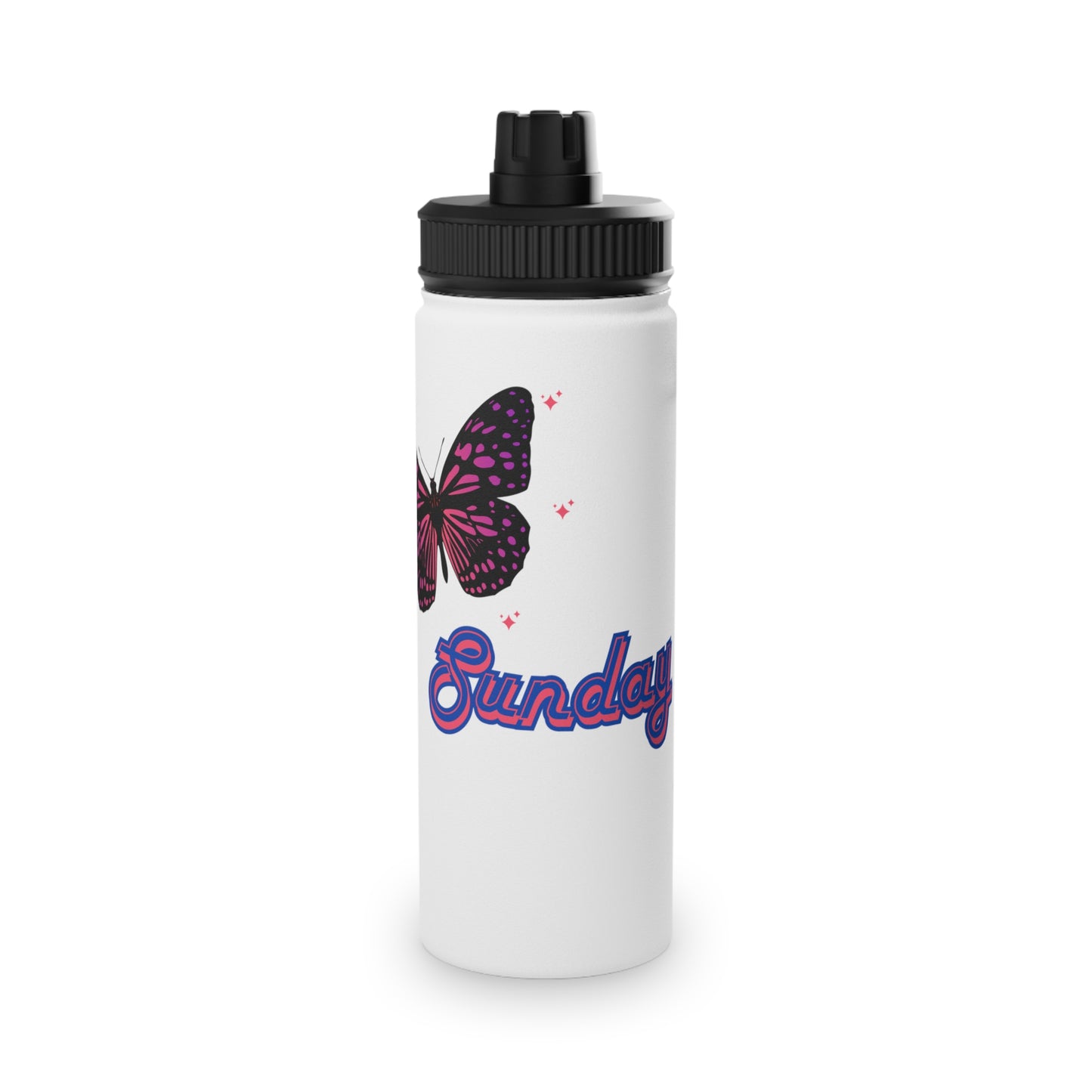 Butterfly Stainless Steel Water Bottle Sports Lid Eco-Friendly Hydration