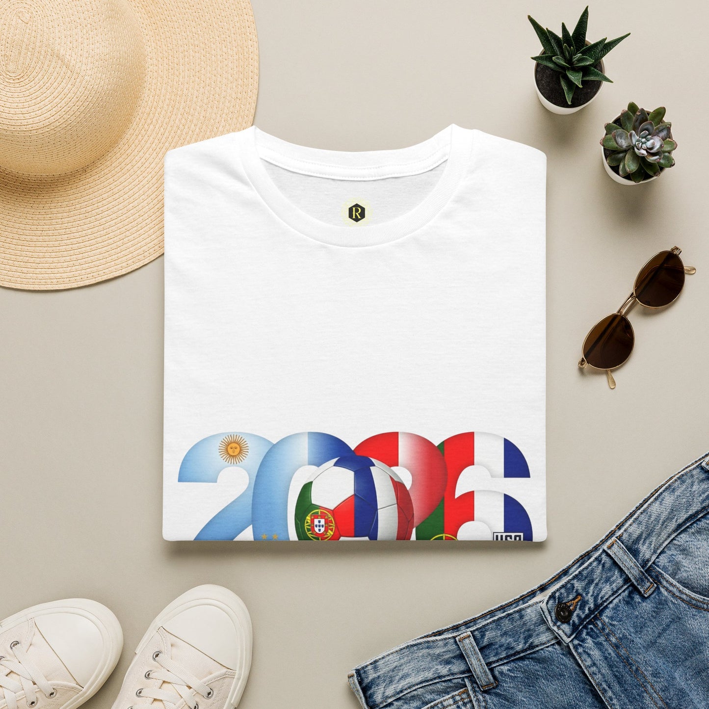 2026 Soccer Unisex Shirt | POR ARG FRA USA Football Tee