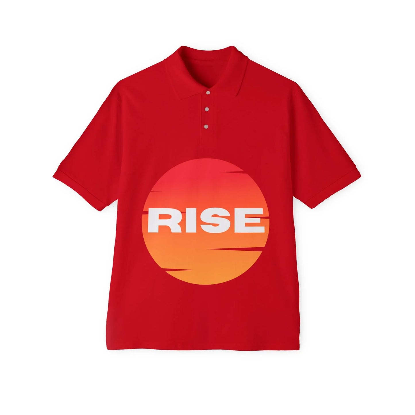 Men's Polo - RISE Graphic Tee for Motivation and Everyday Style - RizQ Life 