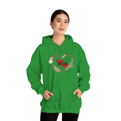 Mom Love Hoodie - Floral Heart Design - Perfect Gift for Mother's Day