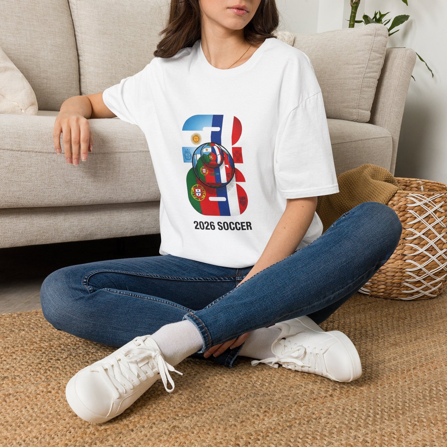 2026 Soccer World Flags T-Shirt | Football Tournament Graphic Tee