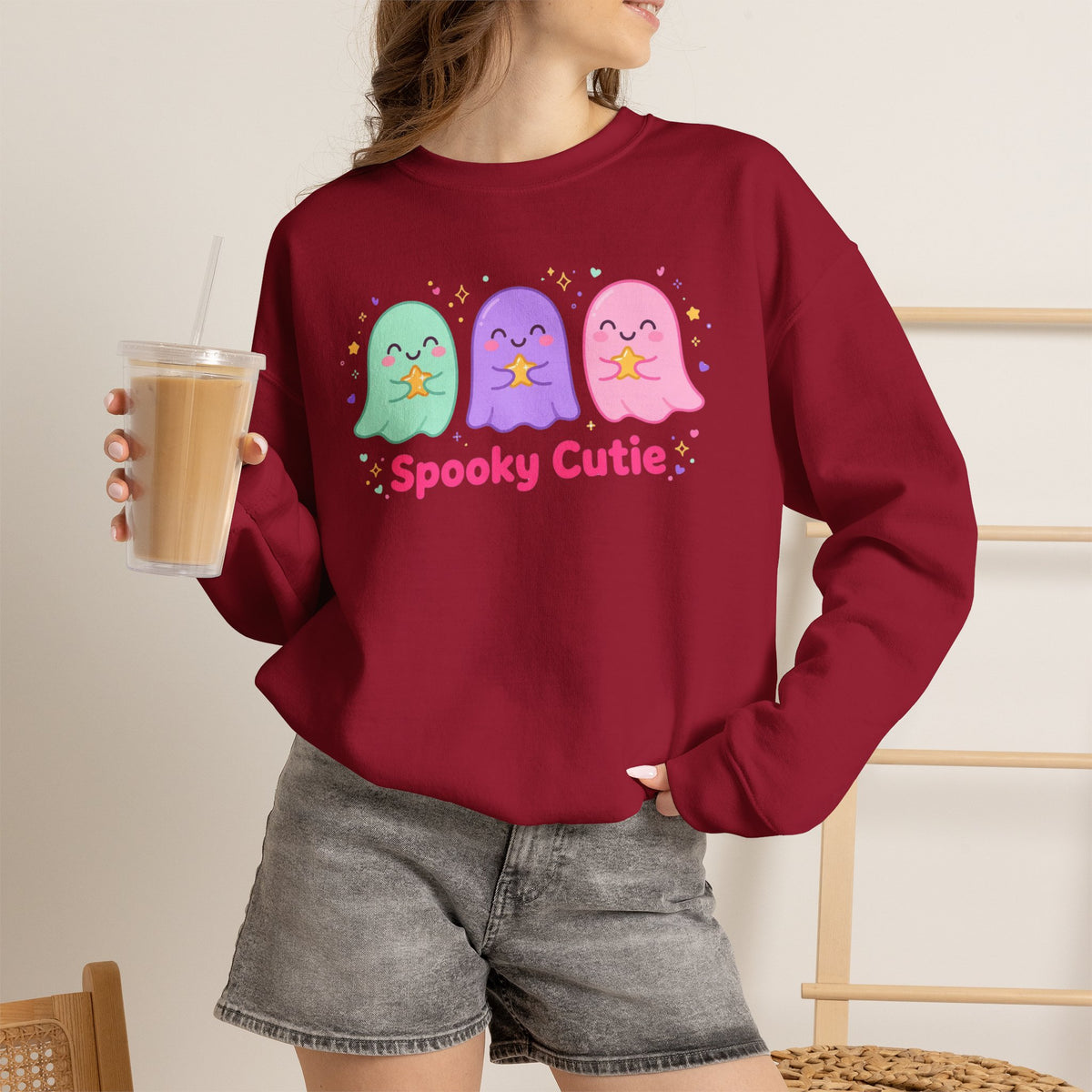 Spooky Cutie Sweatshirt | Cute Pastel Halloween Ghost Crewneck