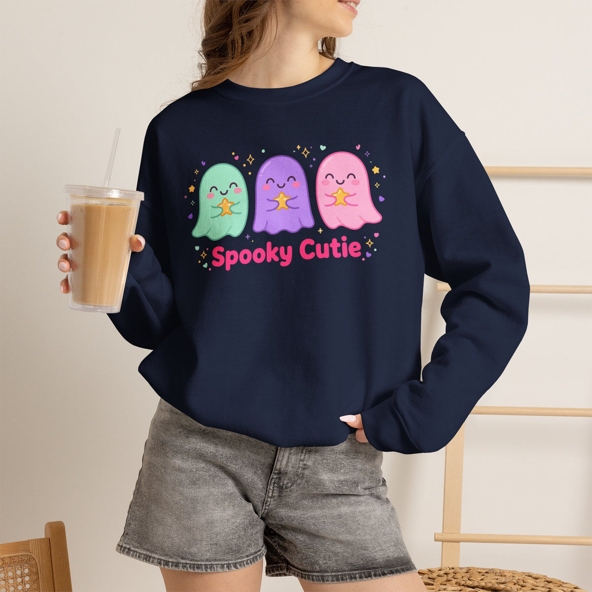 Spooky Cutie Sweatshirt | Cute Pastel Halloween Ghost Crewneck