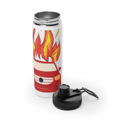 Kids Water Bottle - Fire Car Design