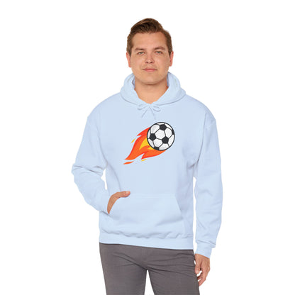 Soccer Fire Ball Hoodie - Men's Heavy Blend Hooded Sweatshirt