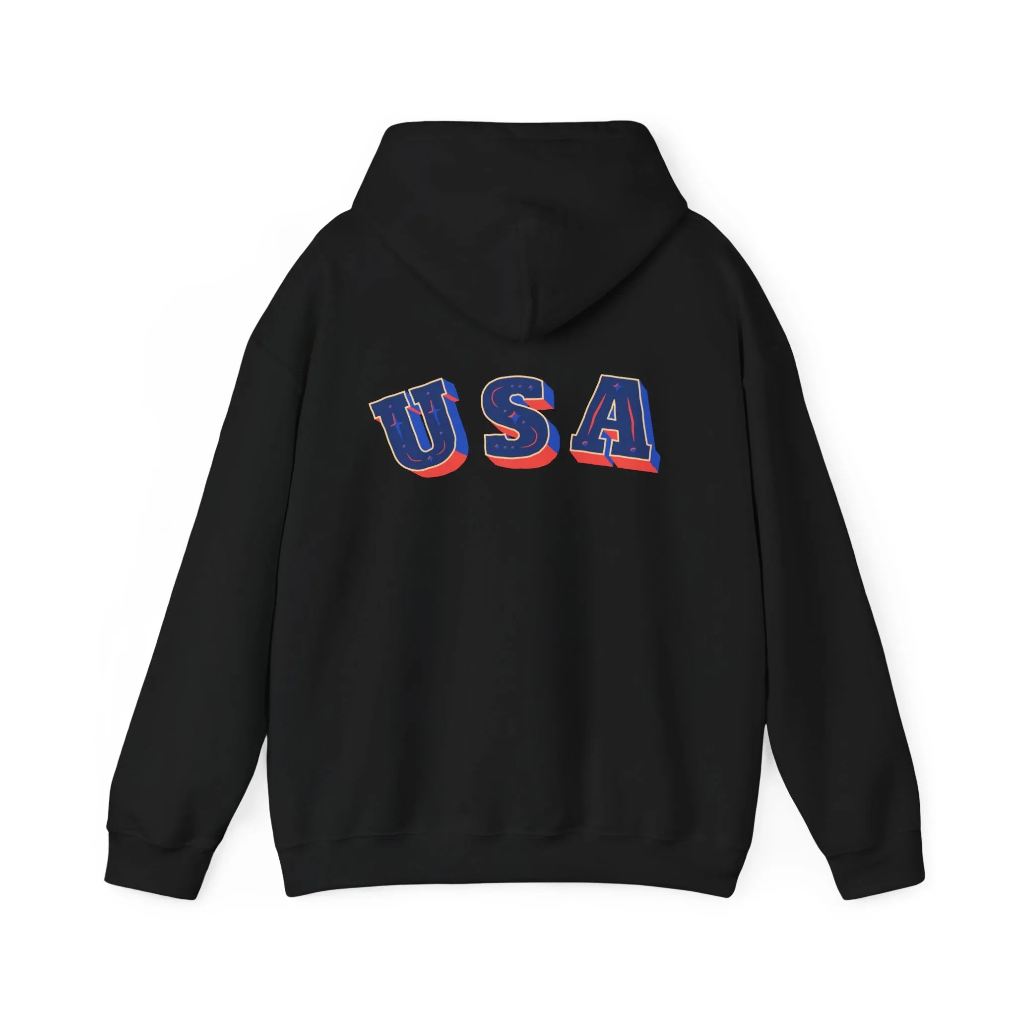Men's Patriotic Hoodie - Double American Flag Graphic - RizQ Life 