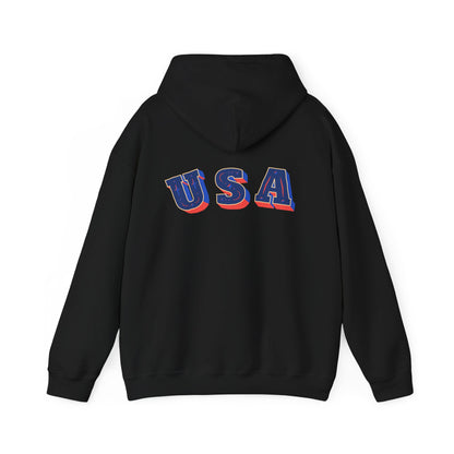 Men's Patriotic Hoodie - Double American Flag Graphic