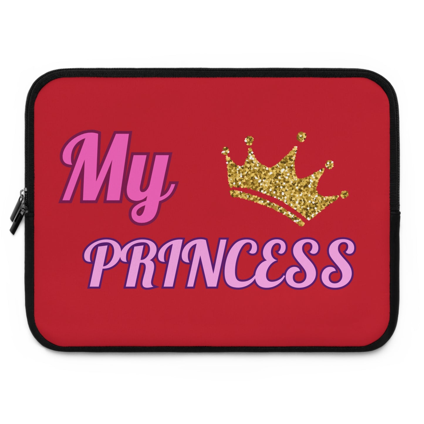 My Princess Laptop Sleeve — Glitter Crown Protective Sleeve for Girls