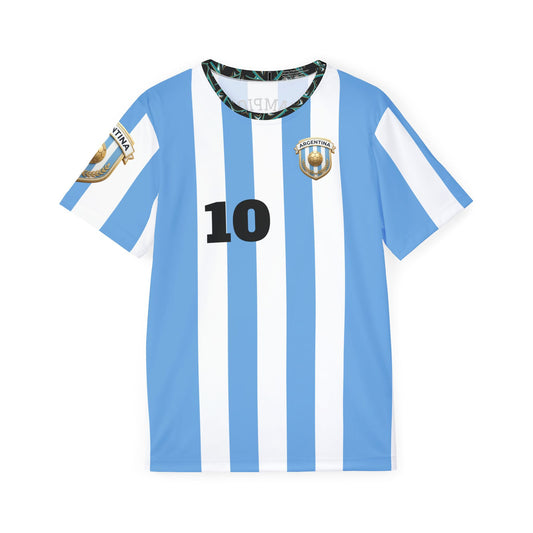 Custom Argentina World Champions Jersey 2024 – Personalized Name & Number – Limited Edition Sky Blue & White Football Kit