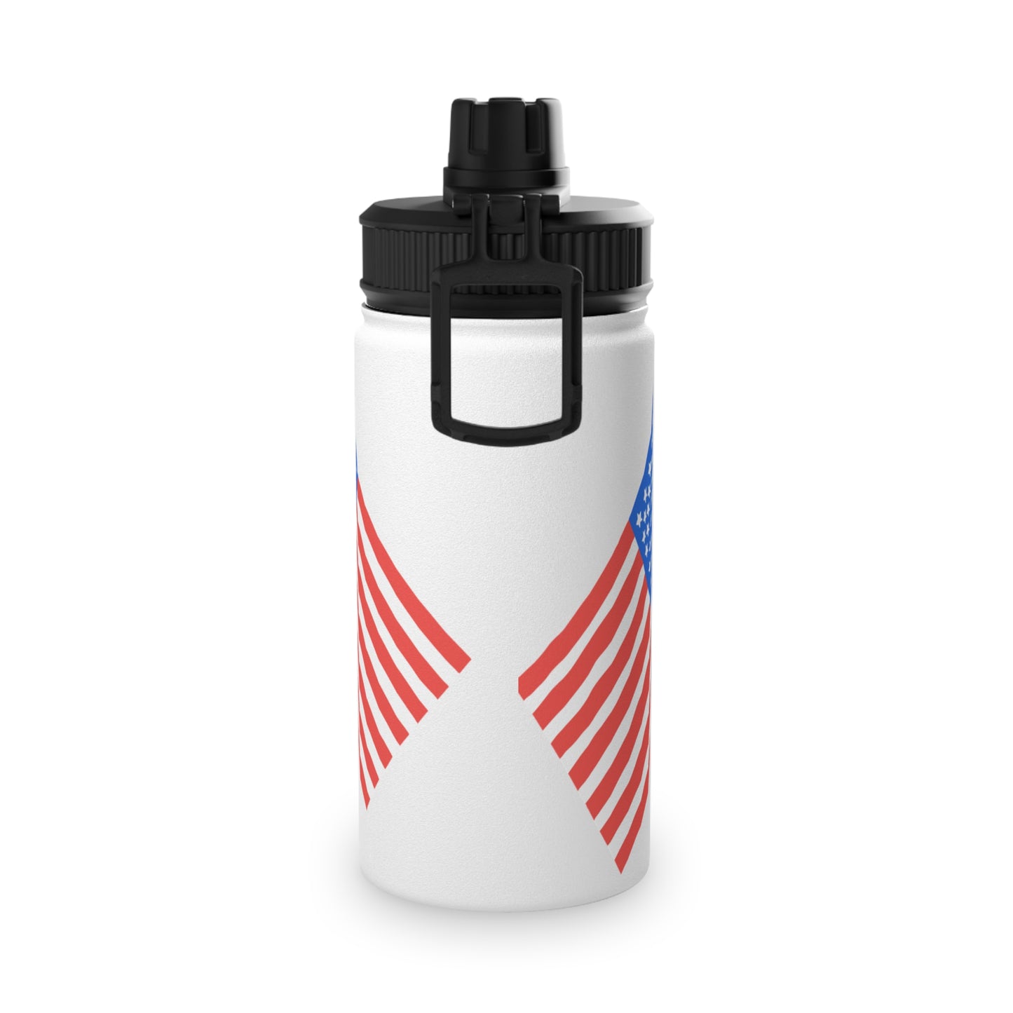 American Patriotic Stainless Steel Water Bottle with Sports Lid