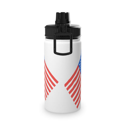 American Patriotic Stainless Steel Water Bottle with Sports Lid