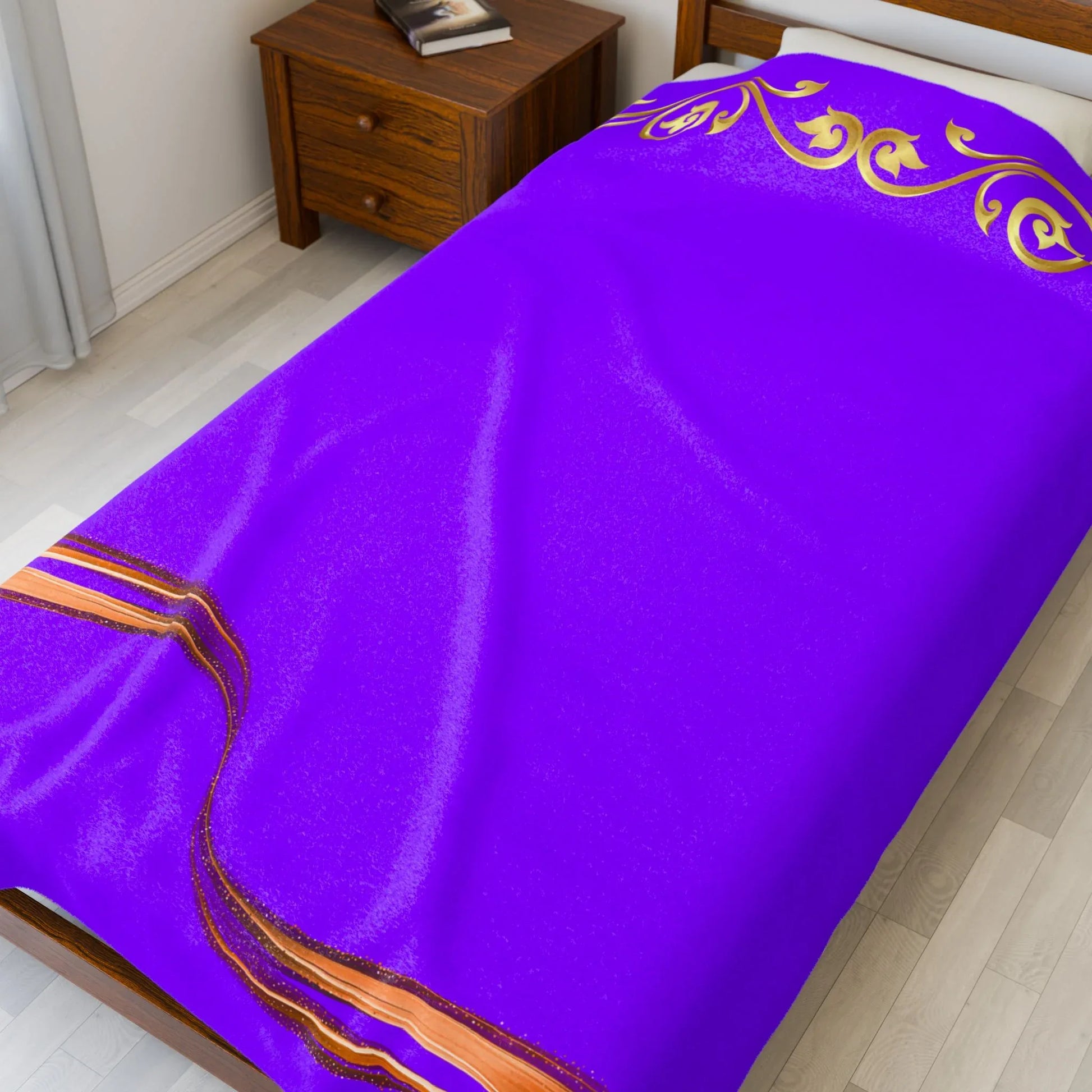 Cozy Velveteen Plush Blanket, Soft Throw for Comfort, Home Decor, Gift for Holidays, Bedroom or Living Room - RizQ Life 