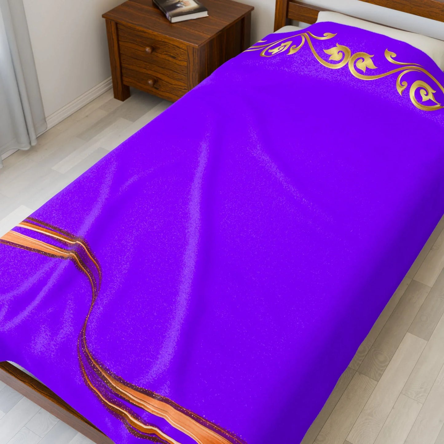 Cozy Velveteen Plush Blanket, Soft Throw for Comfort, Home Decor, Gift for Holidays, Bedroom or Living Room - RizQ Life 