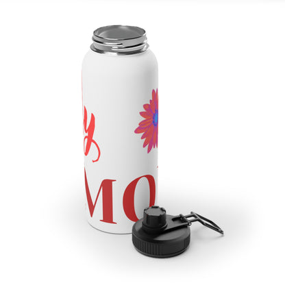 Floral Stainless Steel Water Bottle with Sports Lid - Perfect Gift for Mom