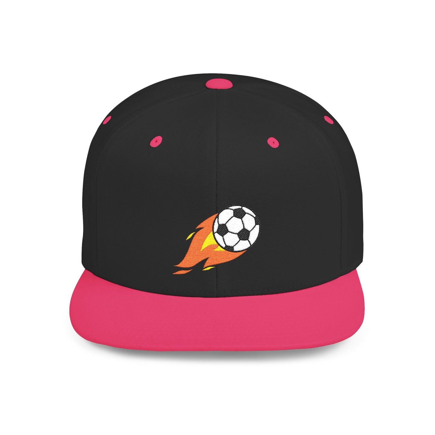 Soccer Ball Flat Bill Snapback Hat - Stylish Snapback Cap for Casual Outfits and Streetwear