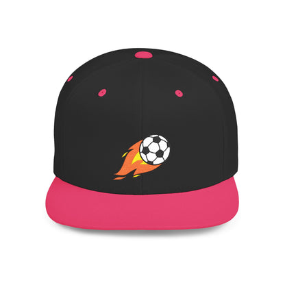 Soccer Ball Flat Bill Snapback Hat - Stylish Snapback Cap for Casual Outfits and Streetwear