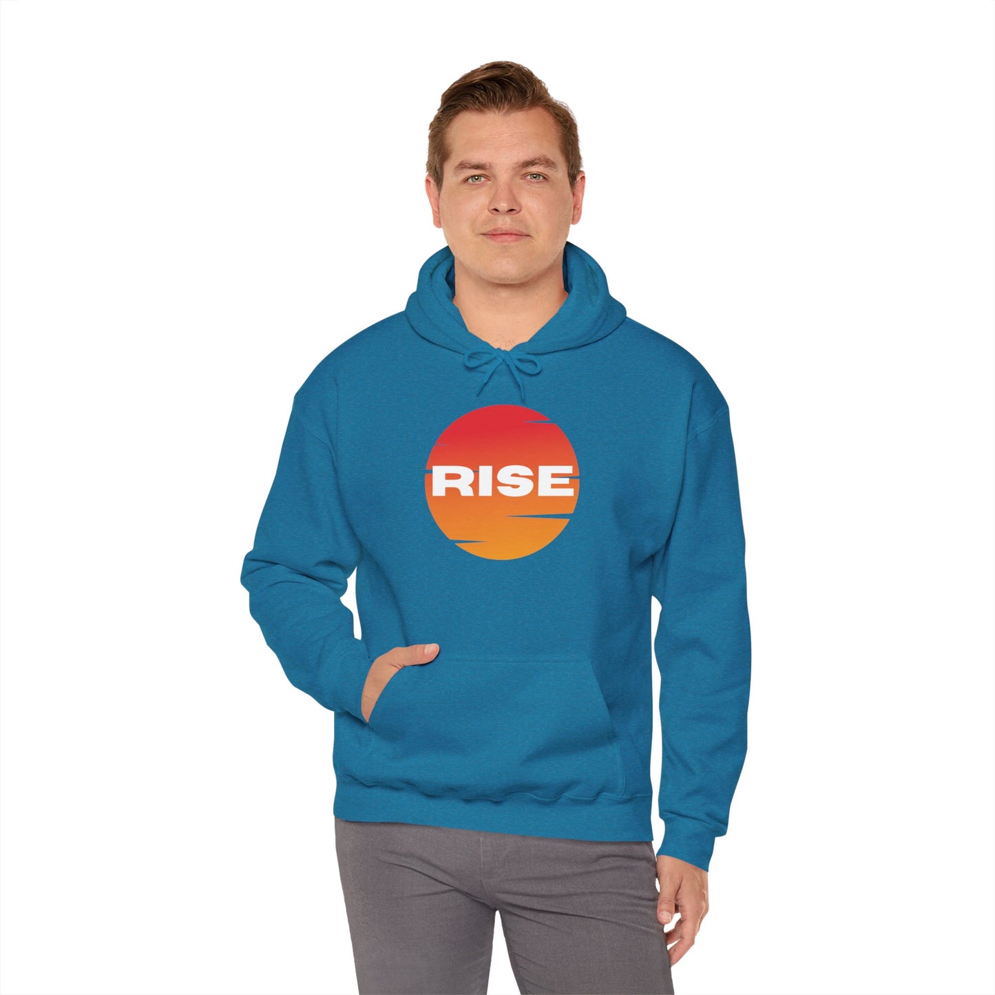 Men's Rise Sunset Hoodie - Comfortable Heavy Blend Sweatshirt
