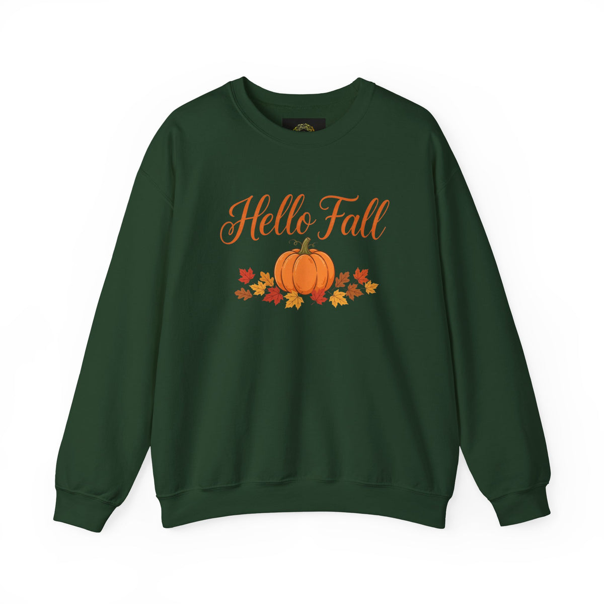 Hello Fall Pumpkin Crewneck Sweatshirt | Cozy Autumn Apparel