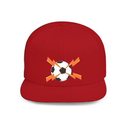 Soccer flat bill snapback hat – adjustable, stylish, and perfect for streetwear, casual outings, festivals, and gifting.