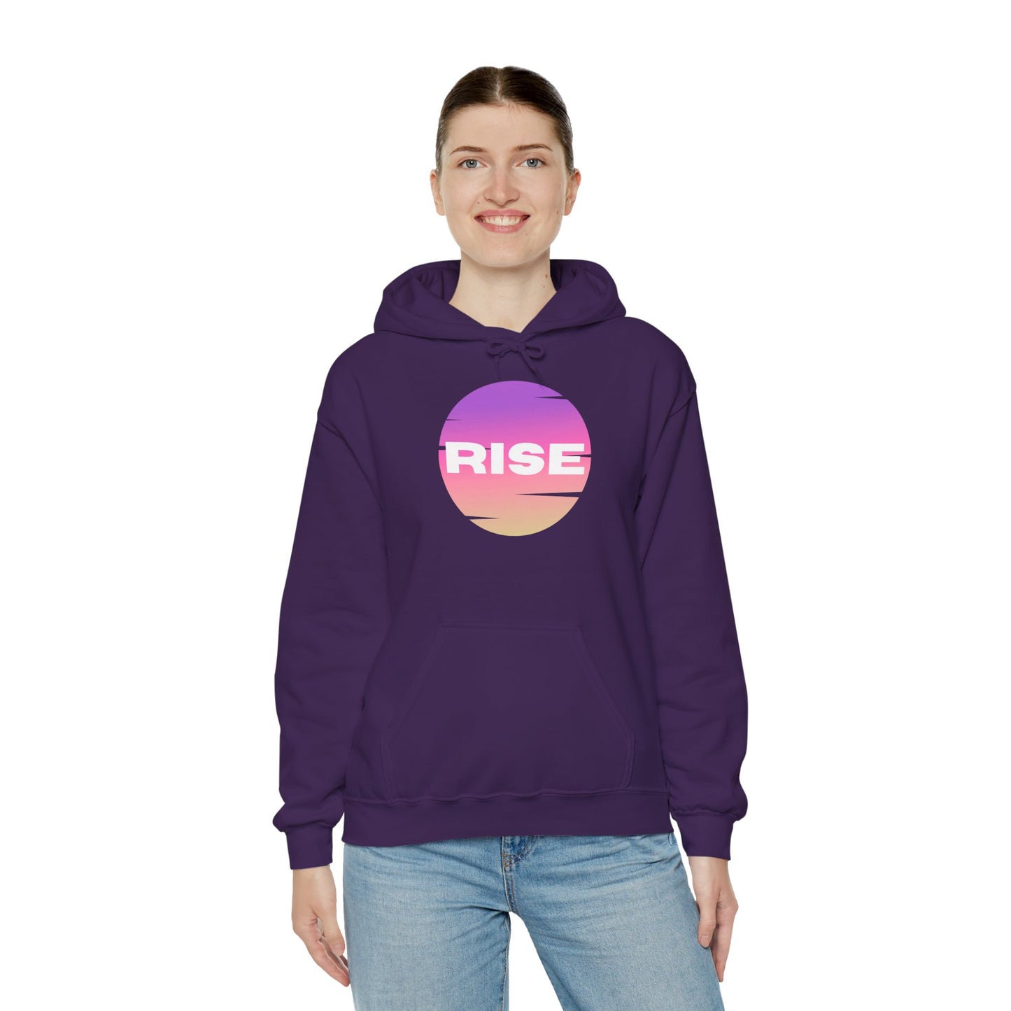 Women's Rise Graphic Hoodie - Cozy & Inspirational Sweatshirt