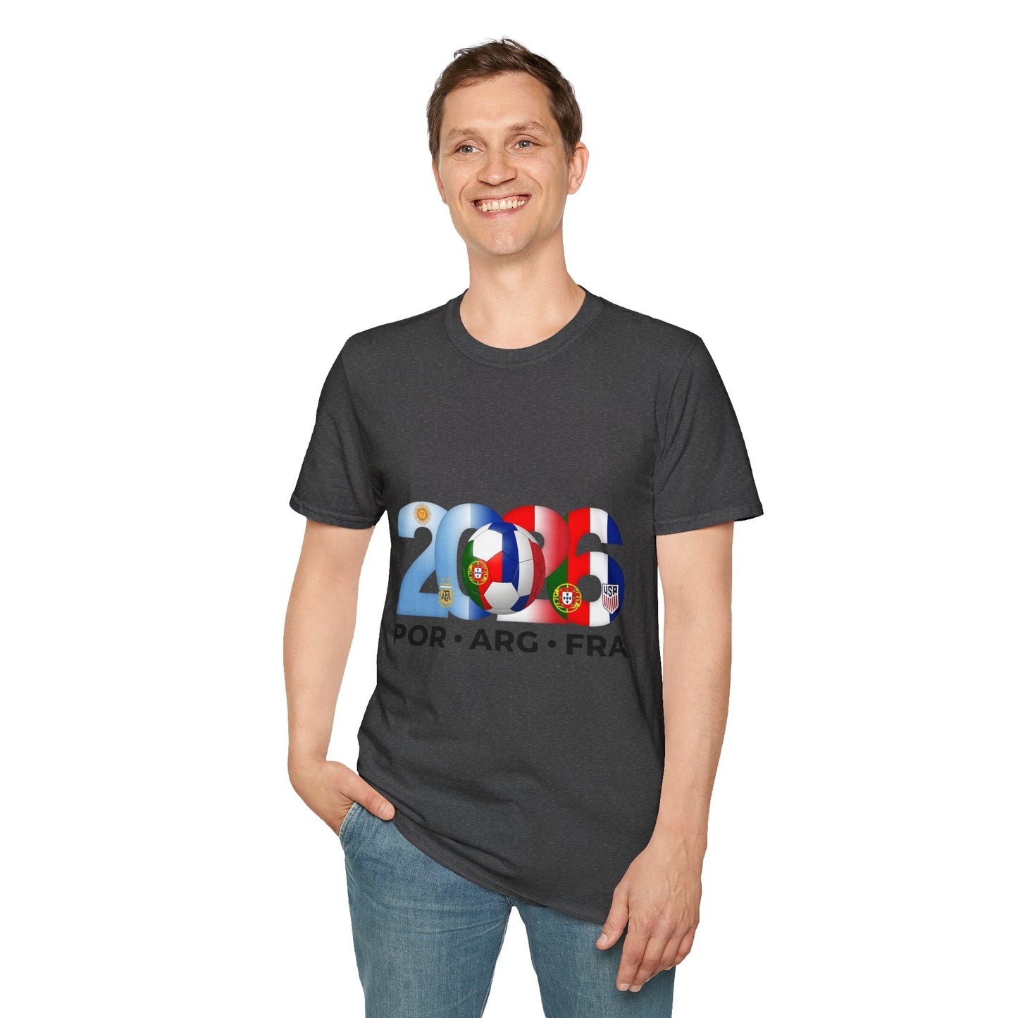 2026 Soccer Unisex Shirt | POR ARG FRA USA Football Tee