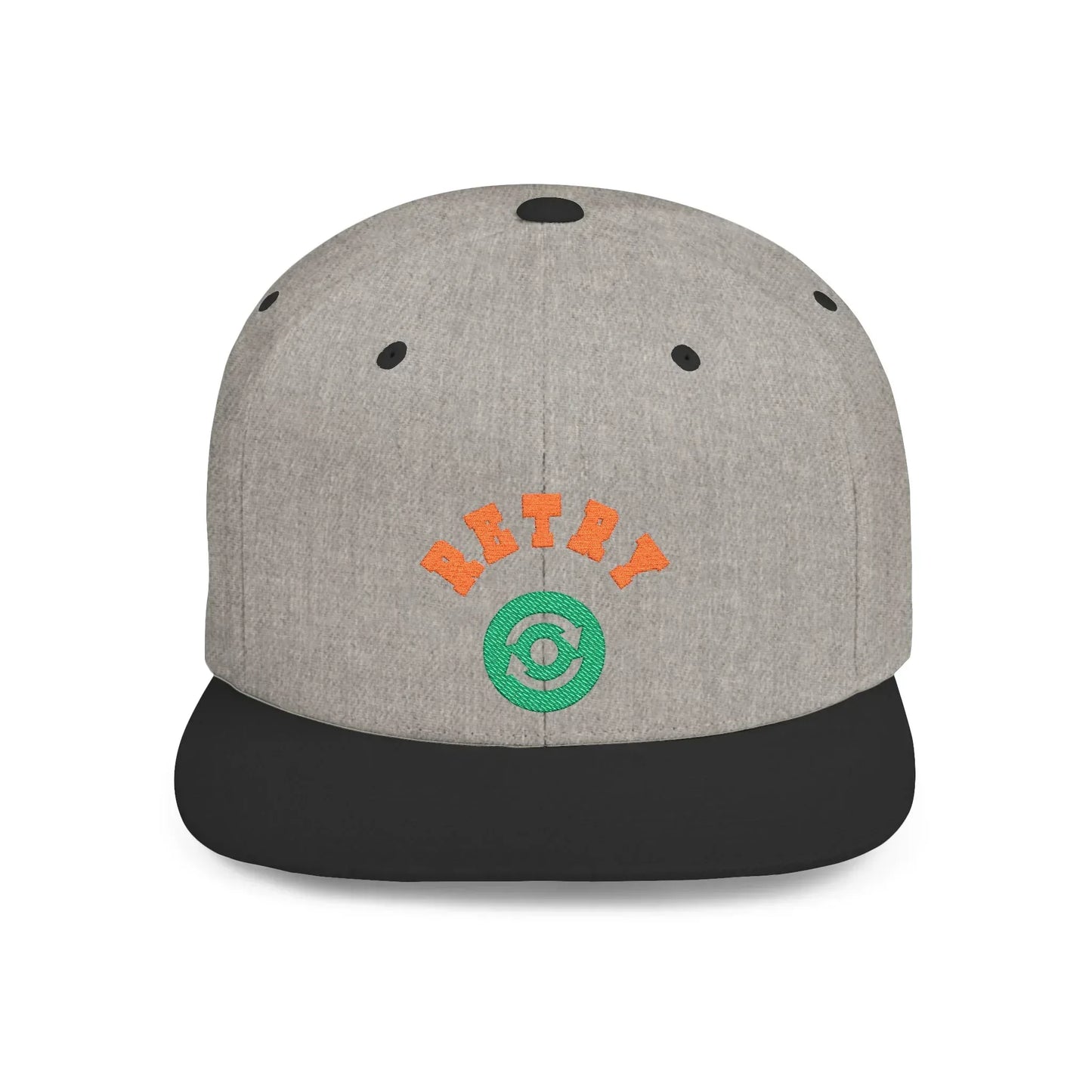 Retry Vintage Flat Bill Snapback Cap – Adjustable streetwear hat for men & women. Ideal gift for casual fashion, festivals, and urban style. - RizQ Life 