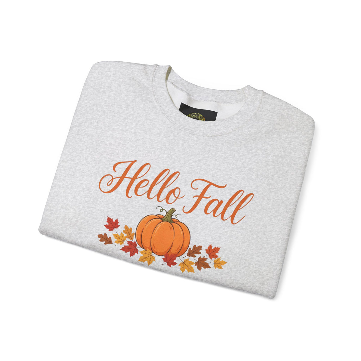 Hello Fall Pumpkin Crewneck Sweatshirt | Cozy Autumn Apparel