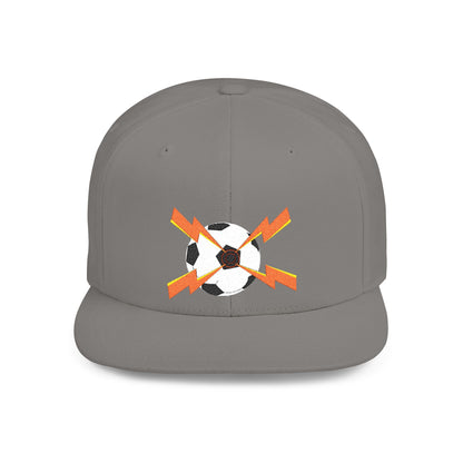 Soccer flat bill snapback hat – adjustable, stylish, and perfect for streetwear, casual outings, festivals, and gifting.