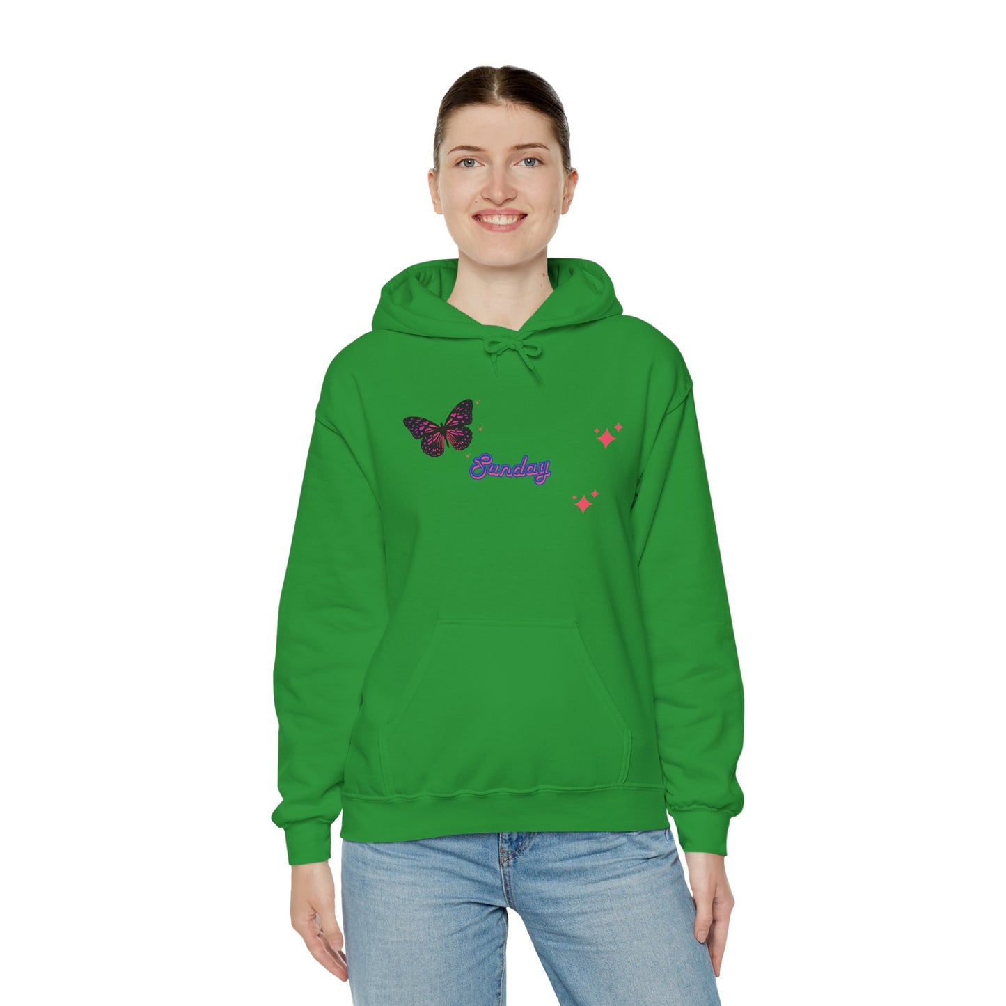 Butterfly Sunday Hoodie Sweatshirt For Women