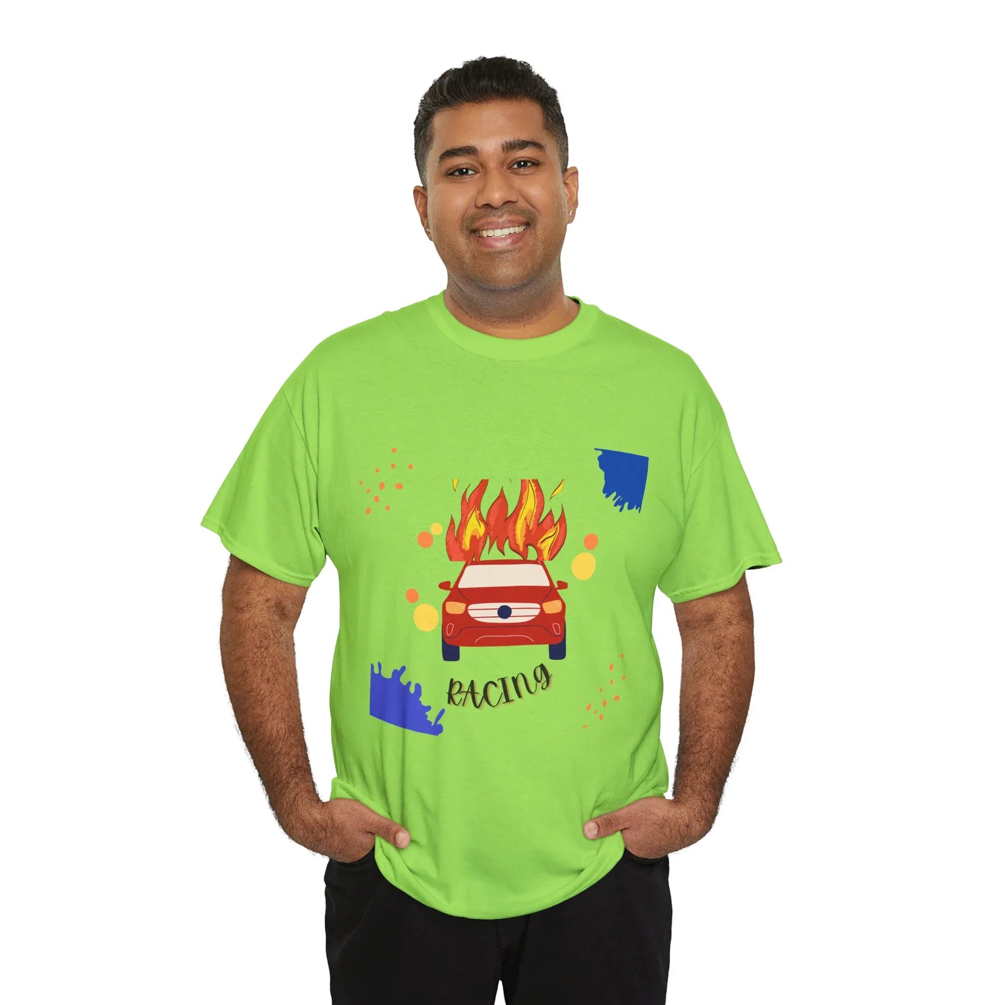 Unisex Racing Graphic T-Shirt – Heavy Cotton Car Racing Tee for Men & Women, Casual Motorsport Fan Shirt, Short Sleeve Top, Sizes S-5XL - RizQ Life 