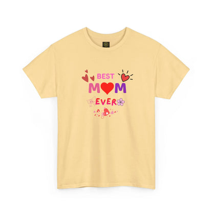 Best Mom Ever Mother’s Day T-Shirt - Aesthetic Heart & Bow Graphic Tee
