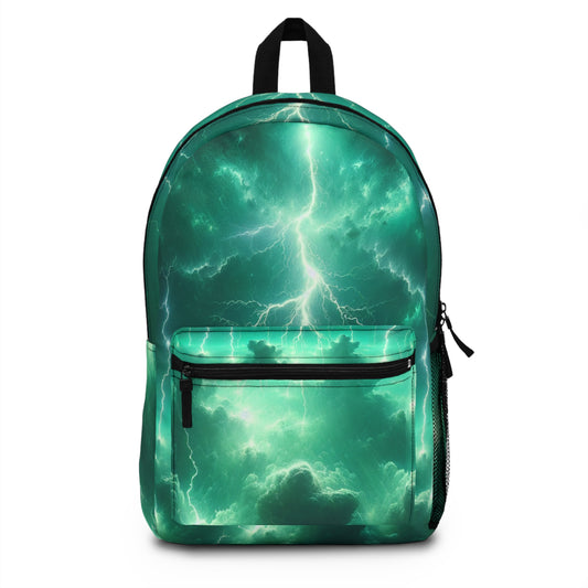 Electric Storm Backpack, Lightning Design Daypack, Trendy School Bag, Travel Essentials for Adventurers, Unique Gift for Nature Lovers