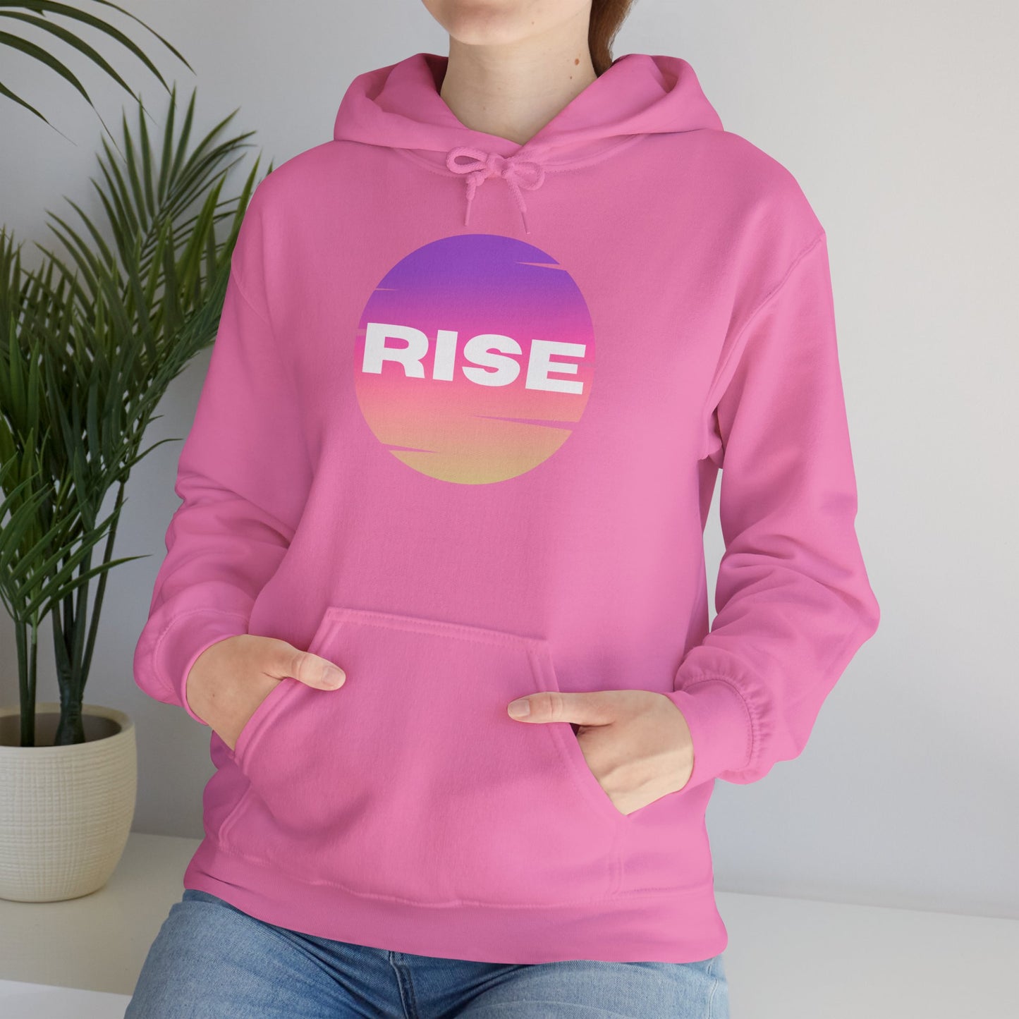 Women's Rise Graphic Hoodie - Cozy & Inspirational Sweatshirt