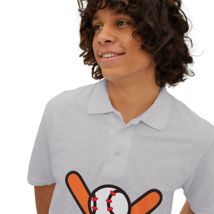 Men's Polo Tee - Baseball Piqué Polo