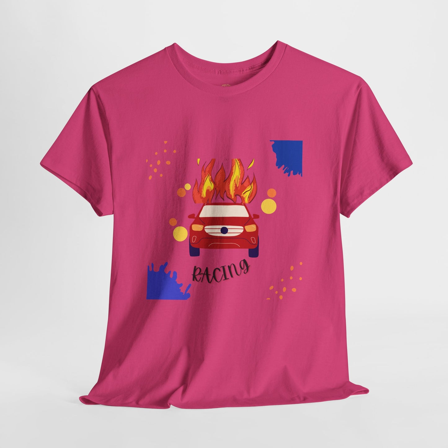 Unisex Racing Graphic T-Shirt – Heavy Cotton Car Racing Tee for Men & Women, Casual Motorsport Fan Shirt, Short Sleeve Top, Sizes S-5XL