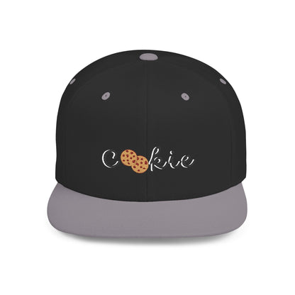 Trendy Cookie Flat Bill Snapback Cap – Adjustable, stylish hat for cookie lovers. Perfect gift for adults, birthdays, holidays, and streetwear fashion.