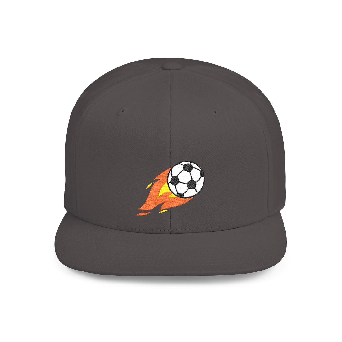 Soccer Ball Flat Bill Snapback Hat - Stylish Snapback Cap for Casual Outfits and Streetwear