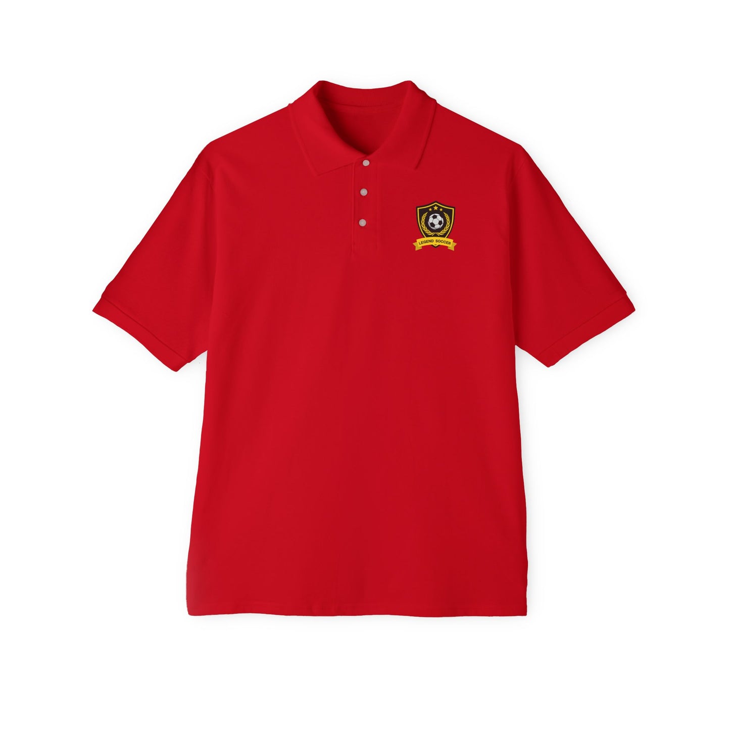Men's Soccer Piqué Polo with Sporty Design